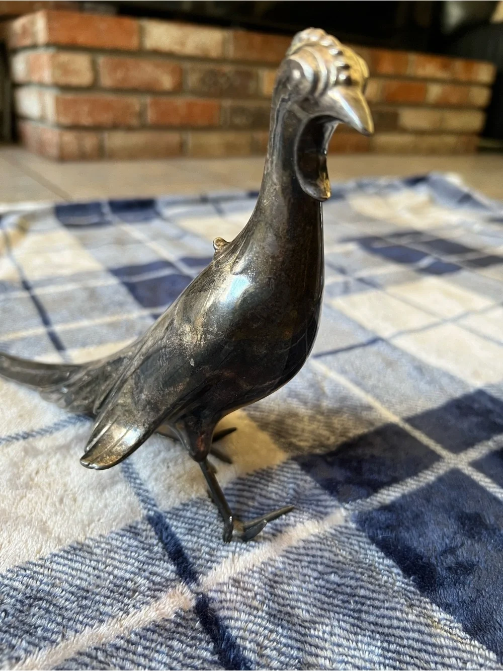 Vintage-style peacock figurine or statue – 